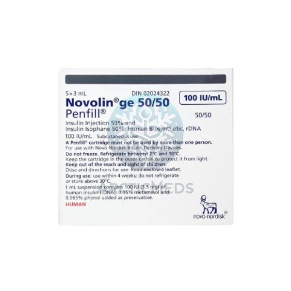 Novolin GE 50 / 50 Penfill Cartridge 